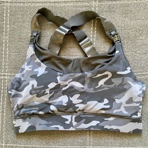 Sweat and Milk Venice High Impact Full Coverage Nursing Sports Bra (Camo)